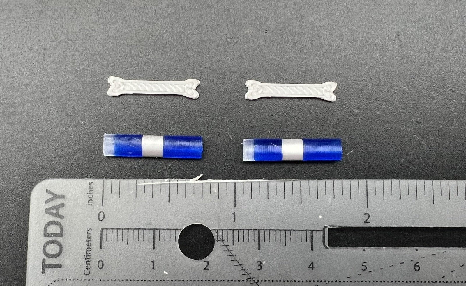 2 Pack 1/64 Blue Clear Chrome Federal Signal Aerodynic Lightbar Police Sheriff1