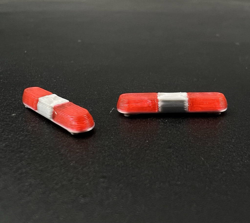 2 Pack 1/64 90H 8000 Lightbar Red Fire EMS Police Sheriff Car Truck Ambulance7