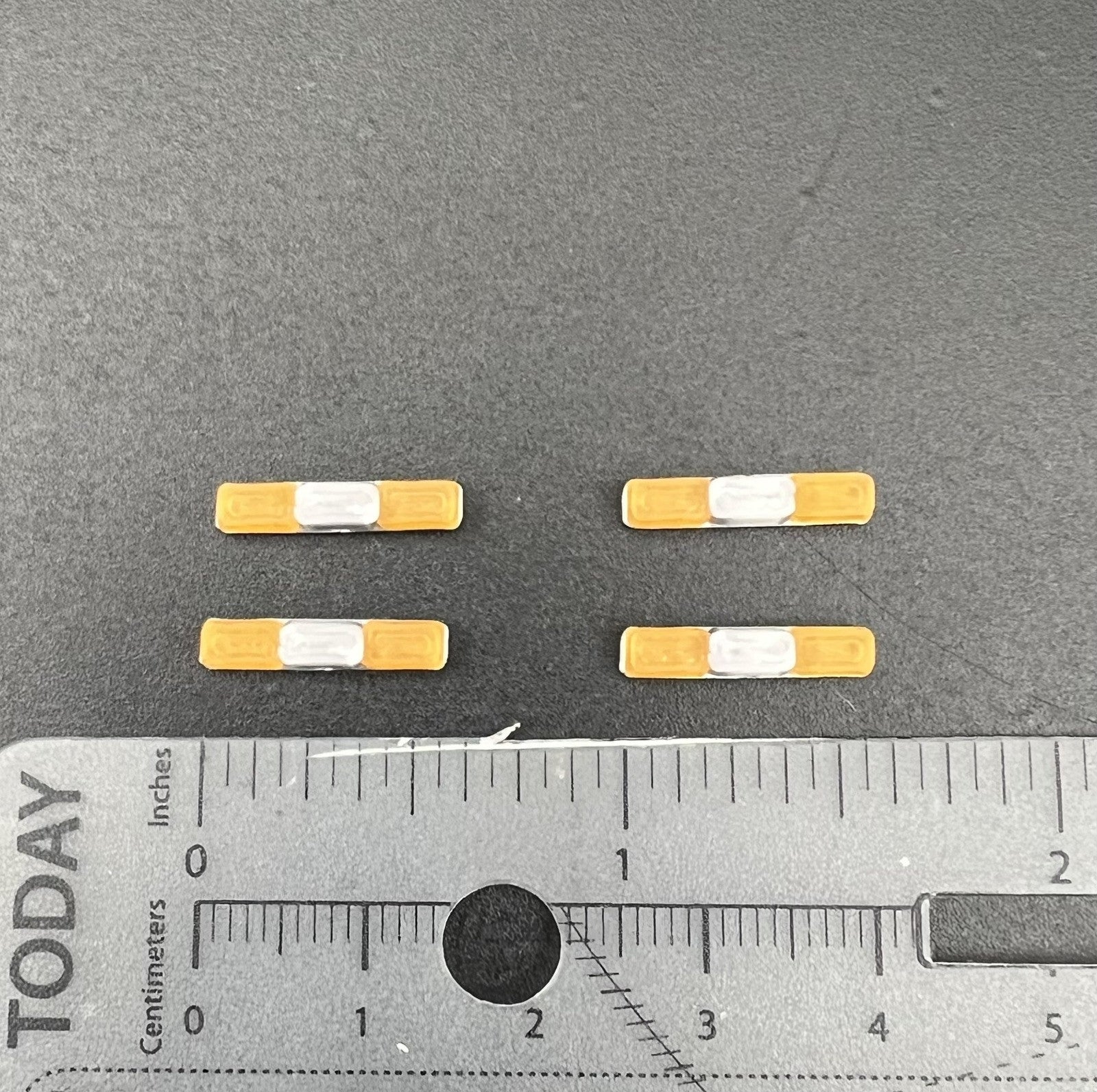 4 Pack 1/87 HO Amber Twinsonic Lightbar Work Truck Tow Security Construction2