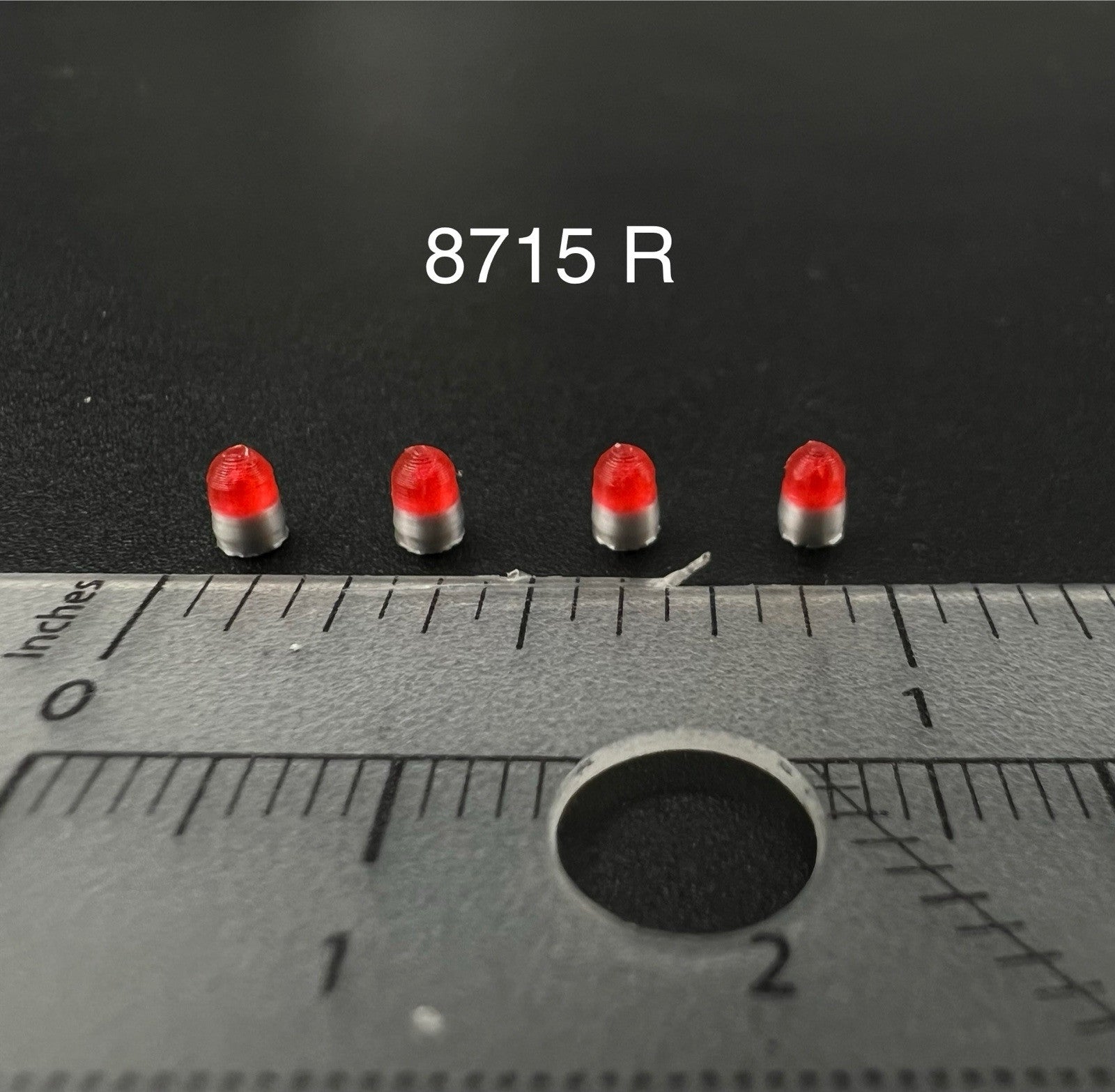 4-Pack 1/87 HO Scale Model Vintage Red Beacon Ray Lightbar Police Fire 8715R0