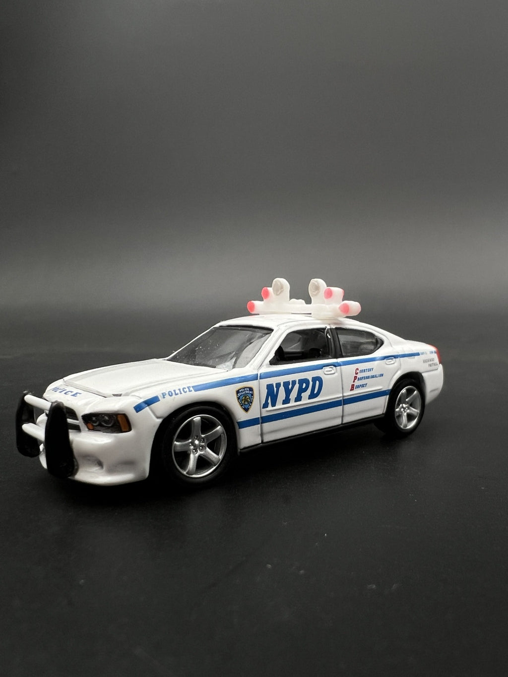 1/64 NYPD Highway Patrol (Down) Vintage High Riser Lightbar New York Police3