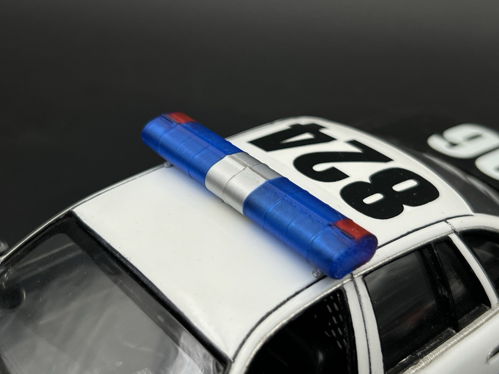 1/24 1/25 LED Ready AeroDynic Lightbar Blue Chrome Red State Police Sheriff9