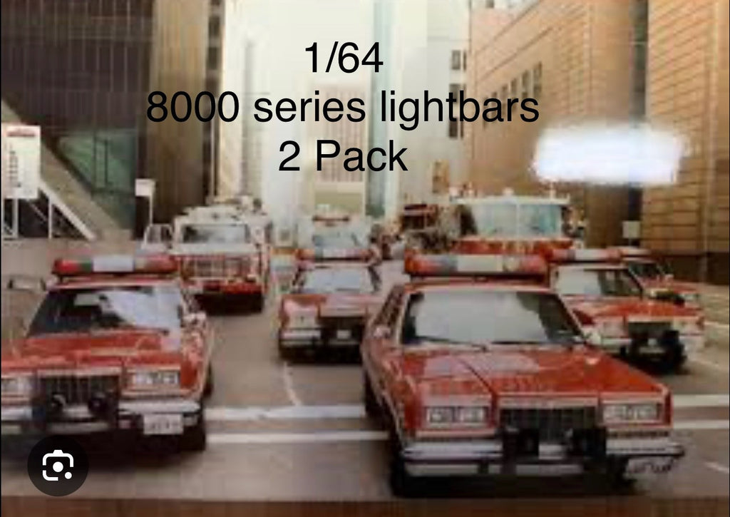 2 Pack 1/64 90H 8000 Lightbar Red Fire EMS Police Sheriff Car Truck Ambulance8