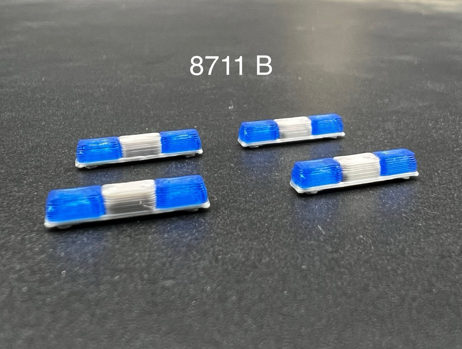 4 Pack 1/87 HO Blue Twinsonic Lightbar Police Sheriff State Highway Patrol0