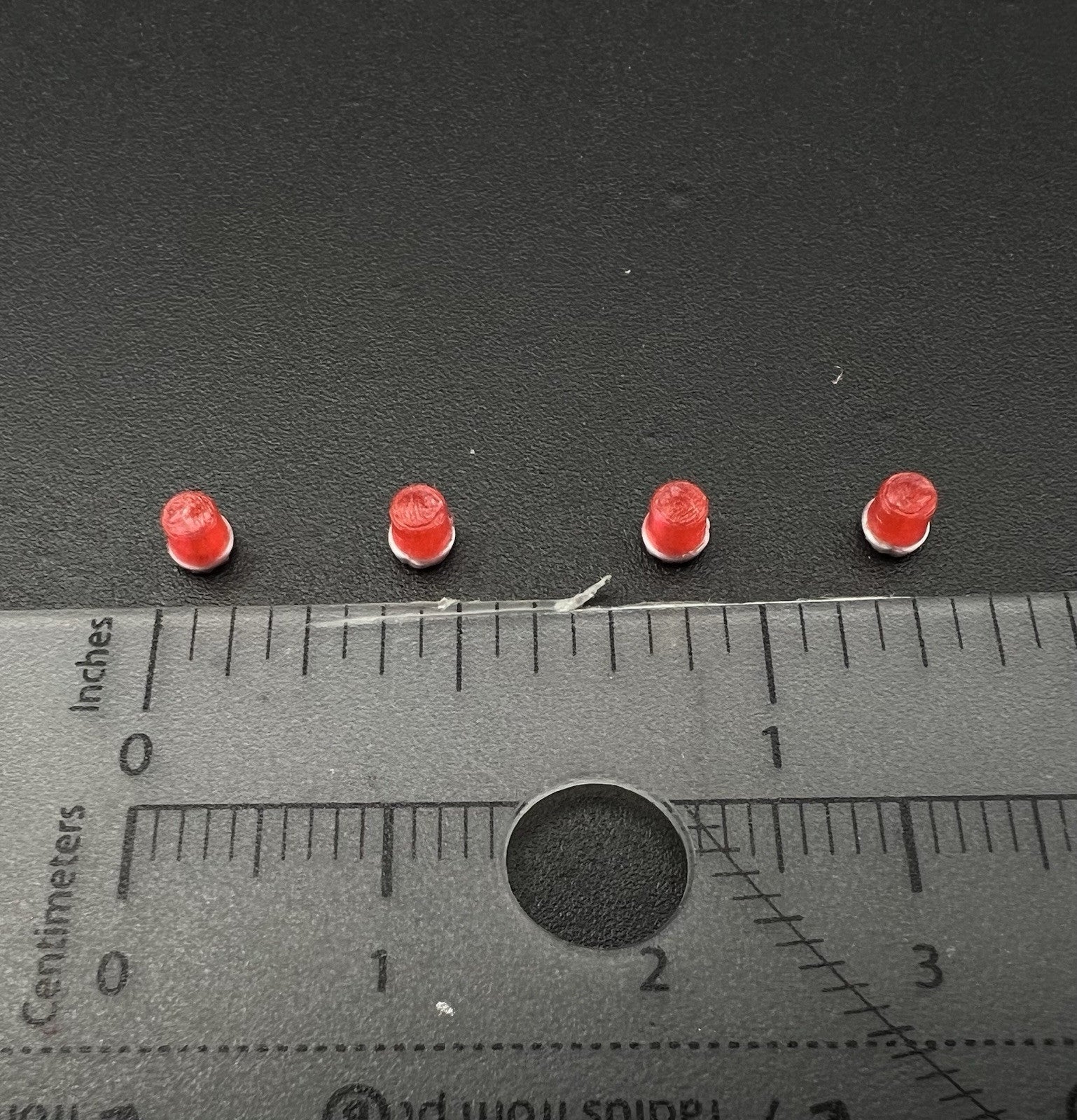 4-Pack 1/87 HO Scale Model Vintage Red Beacon Lightbar Michigan Police 8713R1