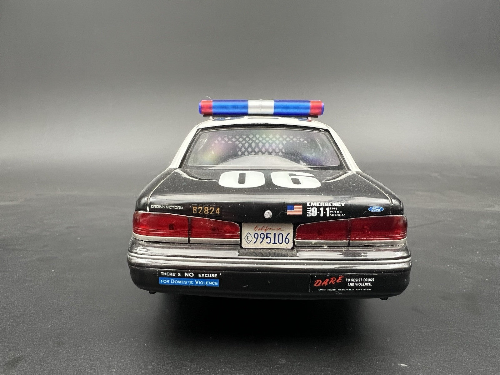 1/24 1/25 LED Ready AeroDynic Lightbar Blue Chrome Red State Police Sheriff7