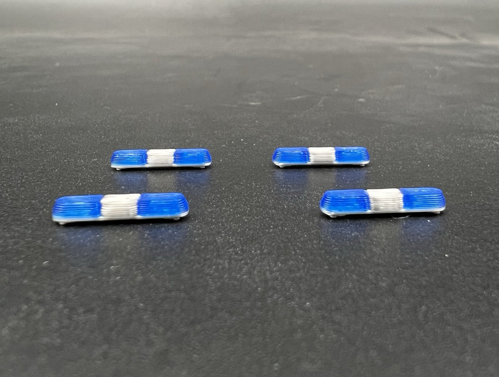 4 Pack 1/87 HO Blue 8000 80H 90H Lightbar Police Sheriff State Highway Patrol4