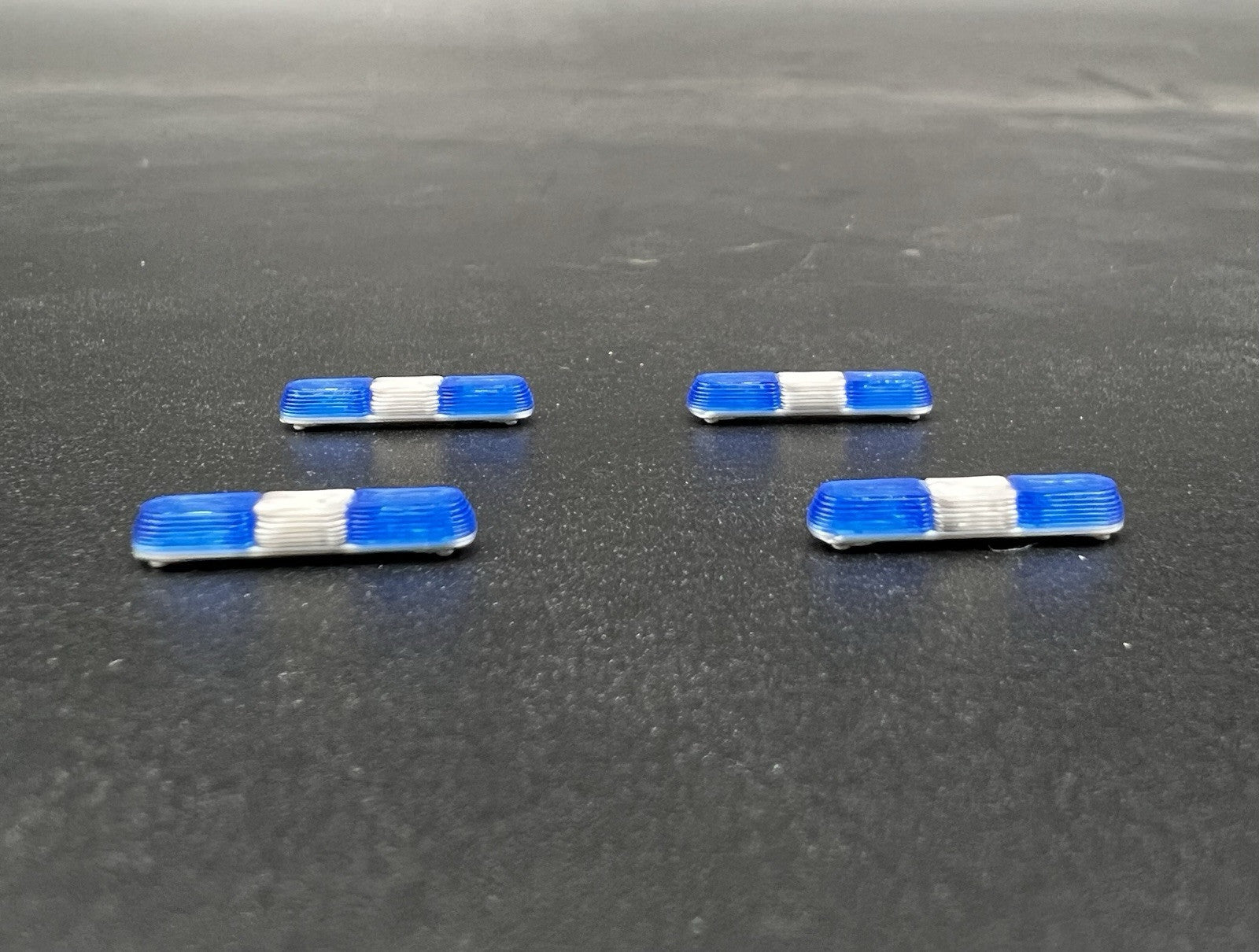 4 Pack 1/87 HO Blue 8000 80H 90H Lightbar Police Sheriff State Highway Patrol4