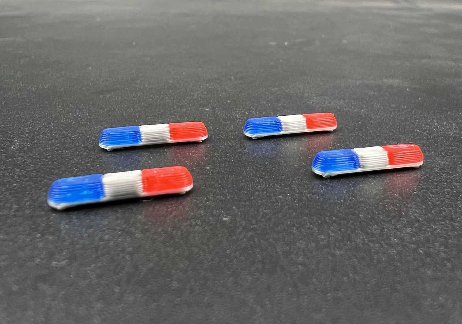 4 Pack 1/87 HO Blue Red 8000 80H 90H Lightbar Police Sheriff Highway Patrol5
