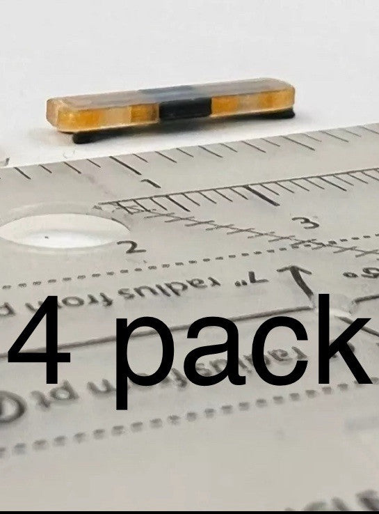 4 Pack 1/87 Whelen Edge Lightbar Amber Security Park Patrol Tow Work Truck SUV5