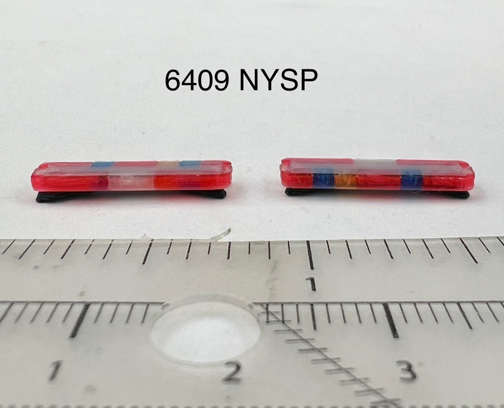 2-Pack 1/64 Scale Model Whelen Edge Lightbar Red New York State Police 6409 NYSP0