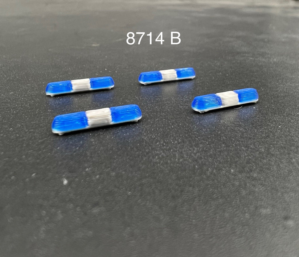 4 Pack 1/87 HO Blue 8000 80H 90H Lightbar Police Sheriff State Highway Patrol0