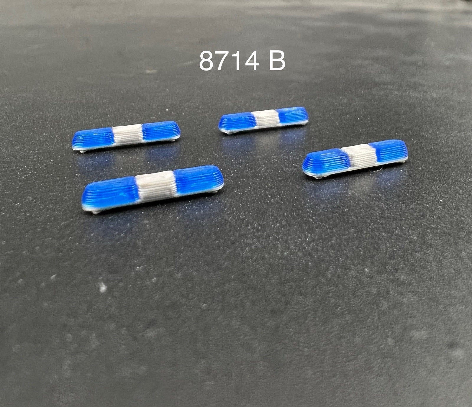 4 Pack 1/87 HO Blue 8000 80H 90H Lightbar Police Sheriff State Highway Patrol0
