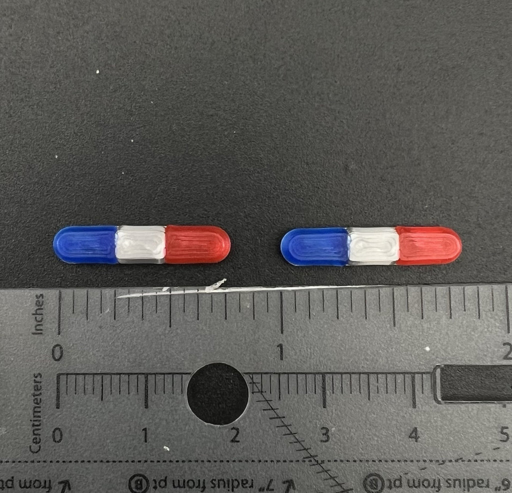 2 Pack 1/64 80H 90H 8000 Lightbar Blue Red Fire EMS Police Sheriff Car Truck1