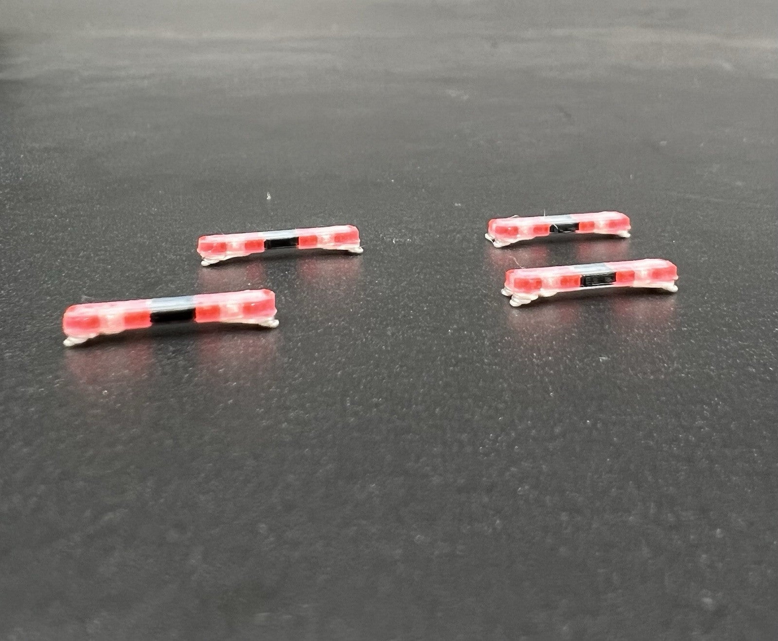 4 Pack 1/87 HO Edge Lightbar Red Fire EMS Police Sheriff Car Truck Ambulance3