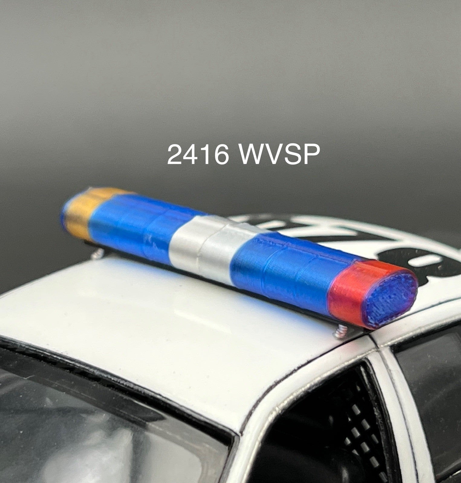 1/24 1/25 LED Ready AeroDynic Lightbar Blue West Virginia State Police WVSP0