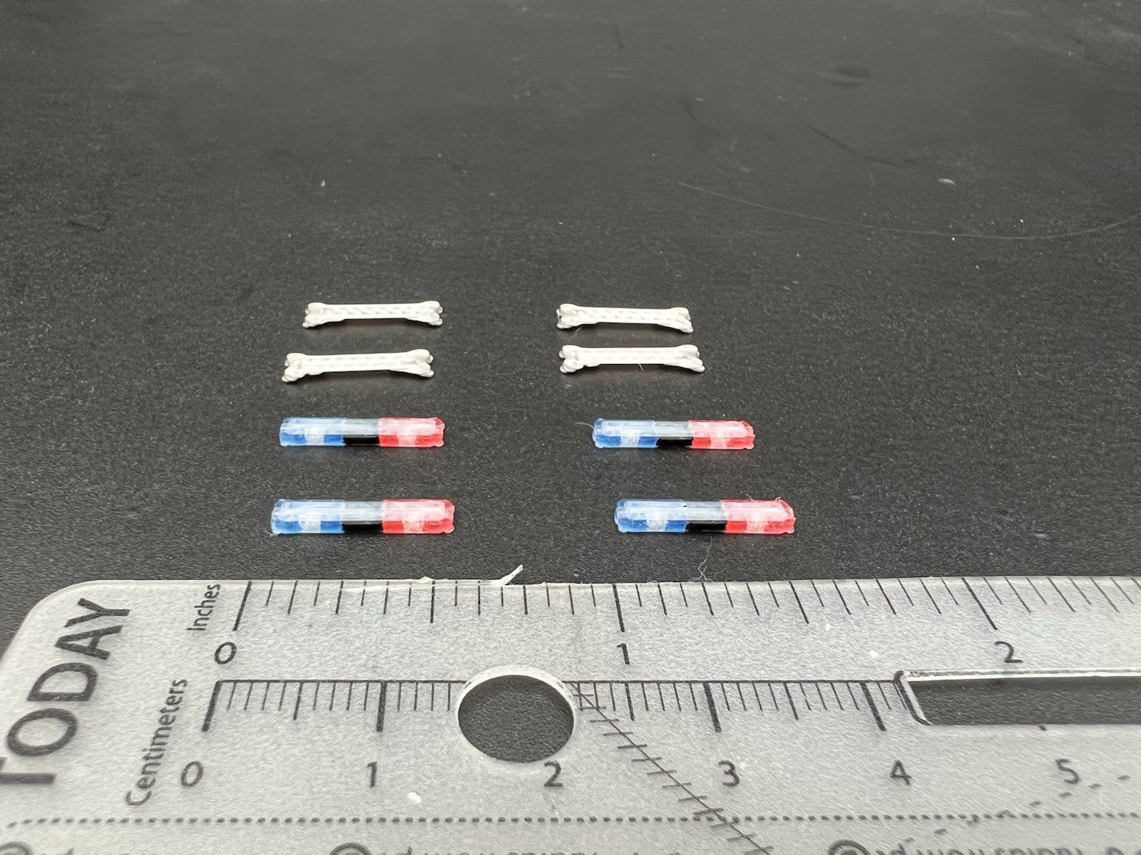 4 Pack 1/87 HO Edge Lightbar Blue Red Police Sheriff Highway Patrol SUV Car1