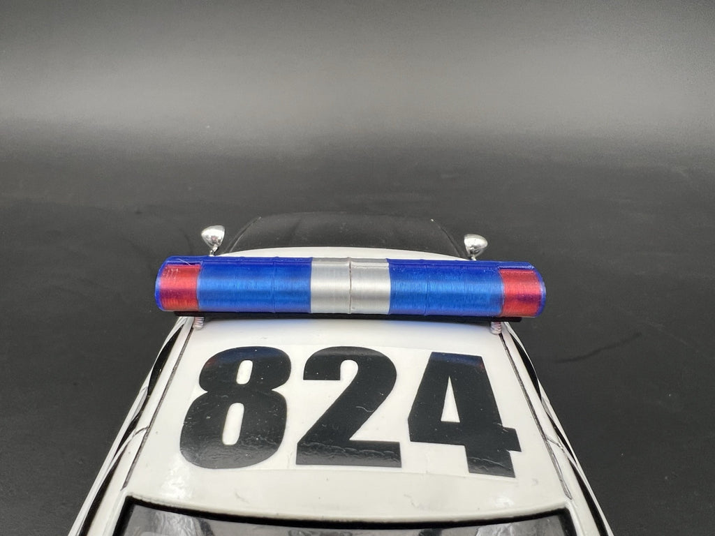 1/24 1/25 LED Ready AeroDynic Lightbar Blue Chrome Red State Police Sheriff2