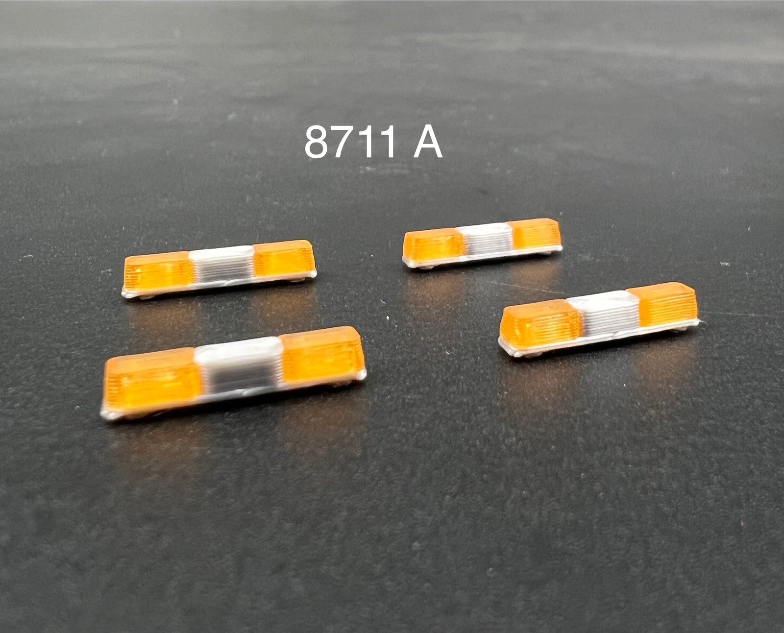4 Pack 1/87 HO Amber Twinsonic Lightbar Work Truck Tow Security Construction0