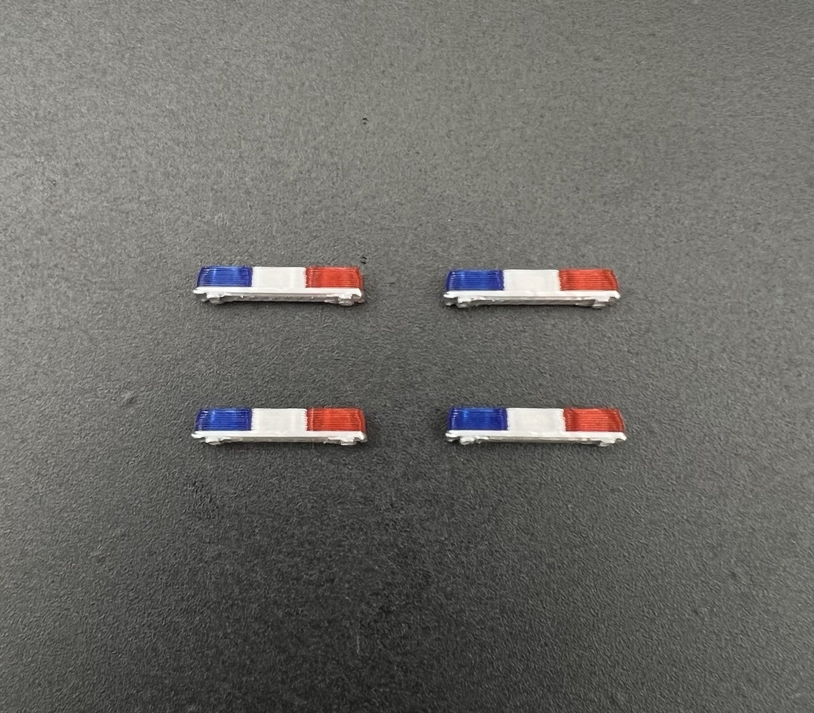 4 Pack 1/87 HO Blue Red Twinsonic Lightbar Police Sheriff State Highway Patrol3