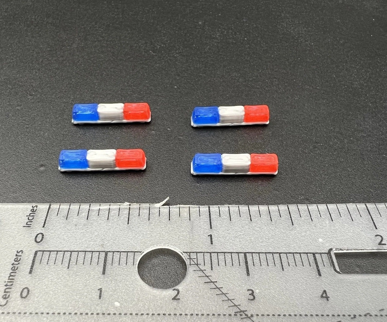 4 Pack 1/87 HO Blue Red Twinsonic Lightbar Police Sheriff State Highway Patrol2
