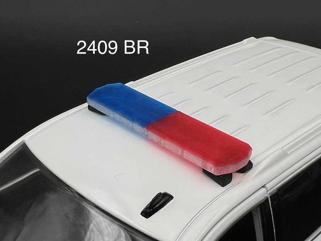 1/24 25 27 LED Ready Code 3 2700 Lightbar Blue Red Sheriff Highway Patrol Police0