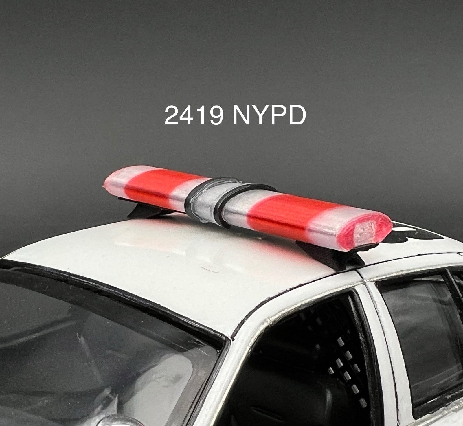 1/24 25 LED Ready NYPD Mustang Style Red Jetstream Lightbar New York Police Fire0