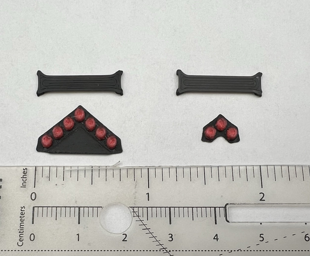 2 Pack 1/64 Red Vision SLR Mini Lightbar Greenlight Police Car Fire Ambulance1