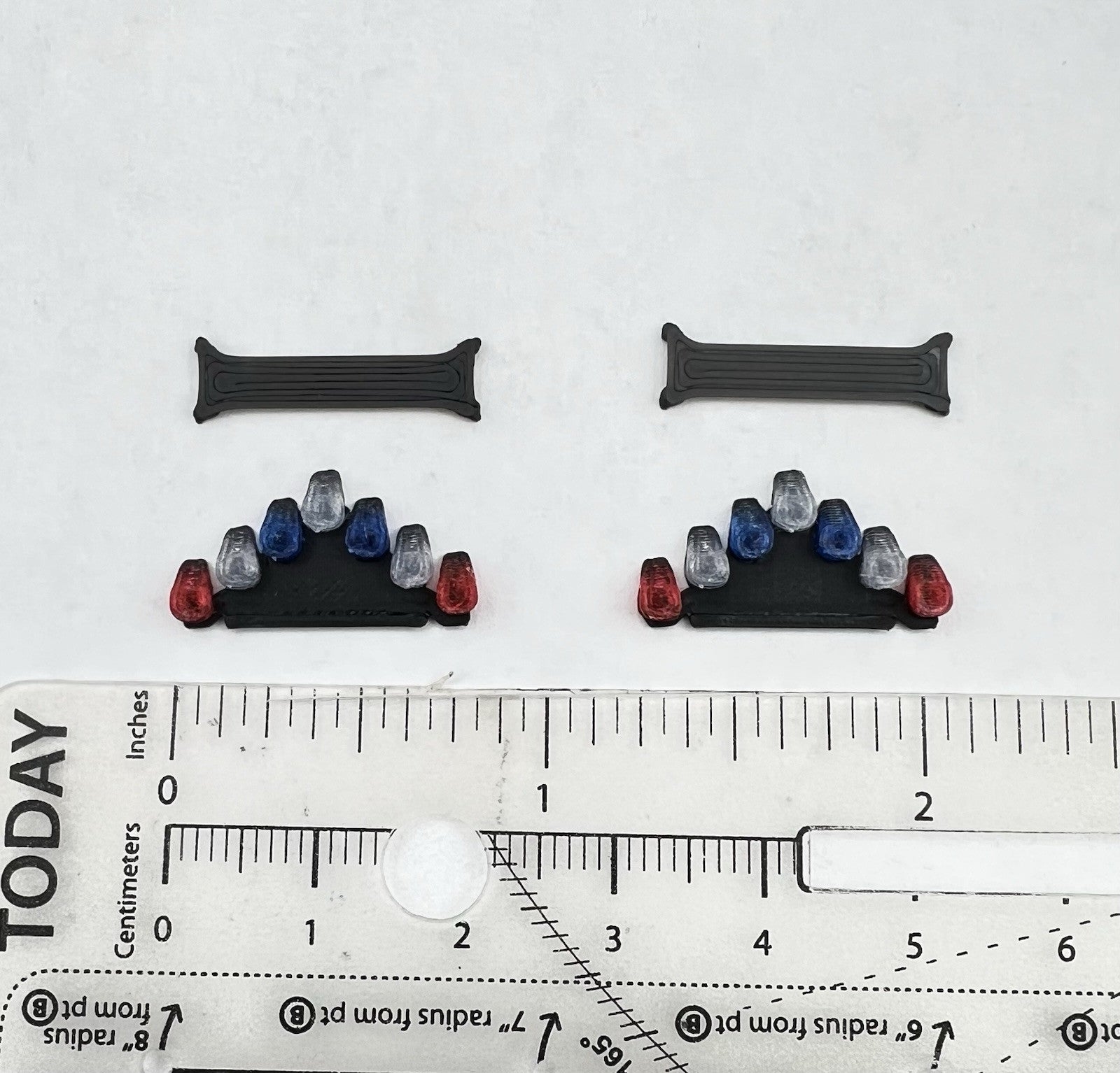 2 Pack 1/64 Blue Red Vector Vision Lightbar Las Vegas Metro Police LVMPD Style1