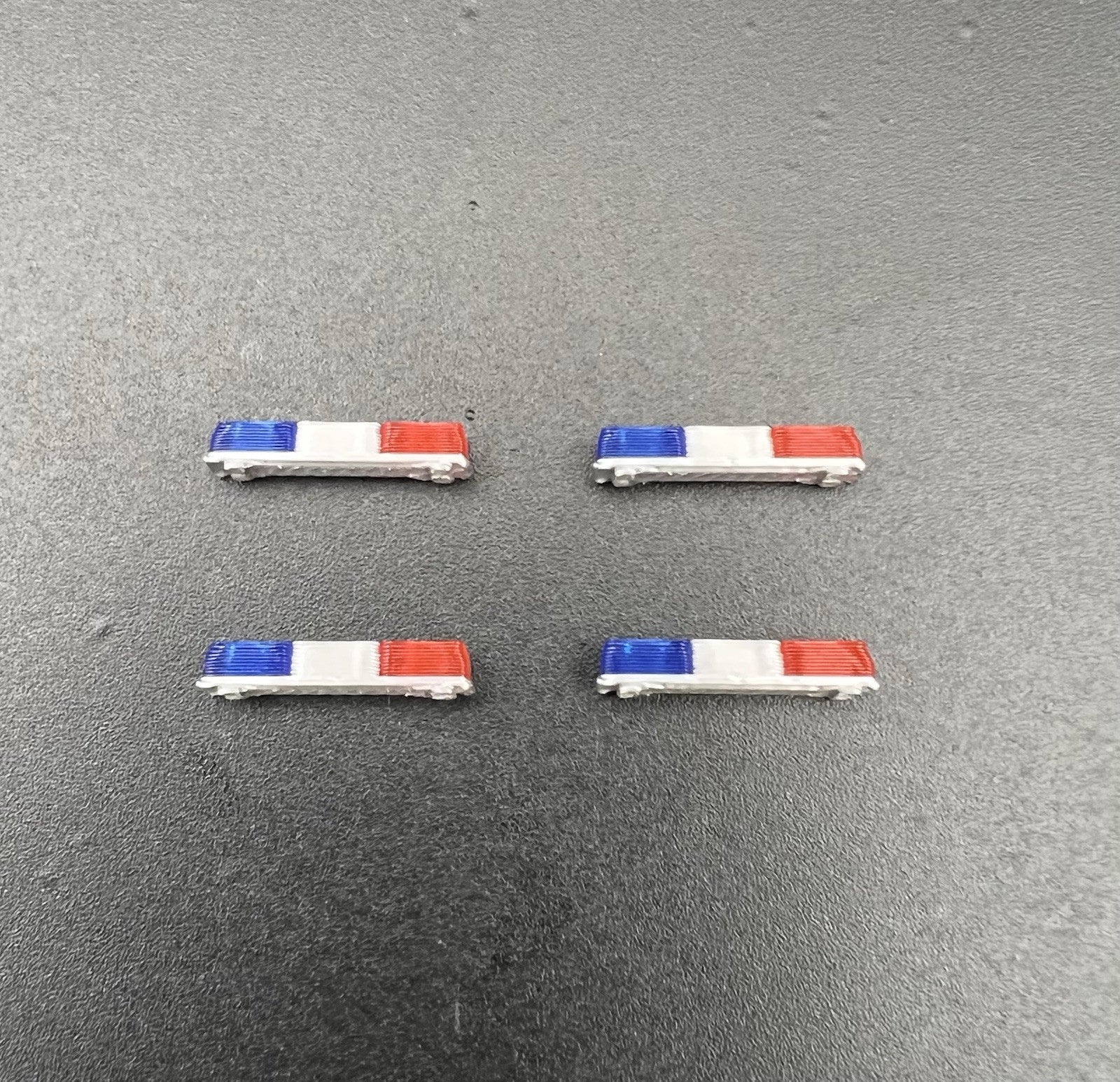 4 Pack 1/87 HO Blue Red Twinsonic Lightbar Police Sheriff State Highway Patrol4
