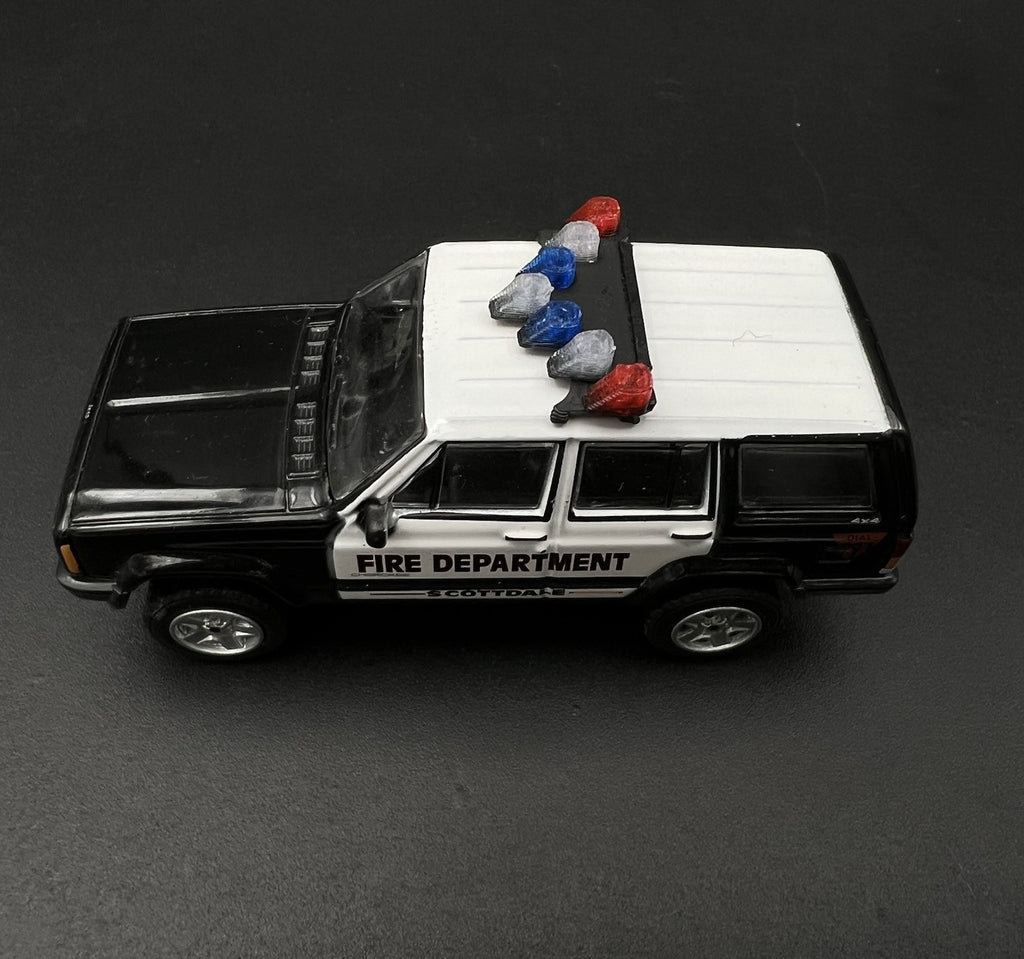 2 Pack 1/64 Blue Red Vector Vision Lightbar Las Vegas Metro Police LVMPD Style10