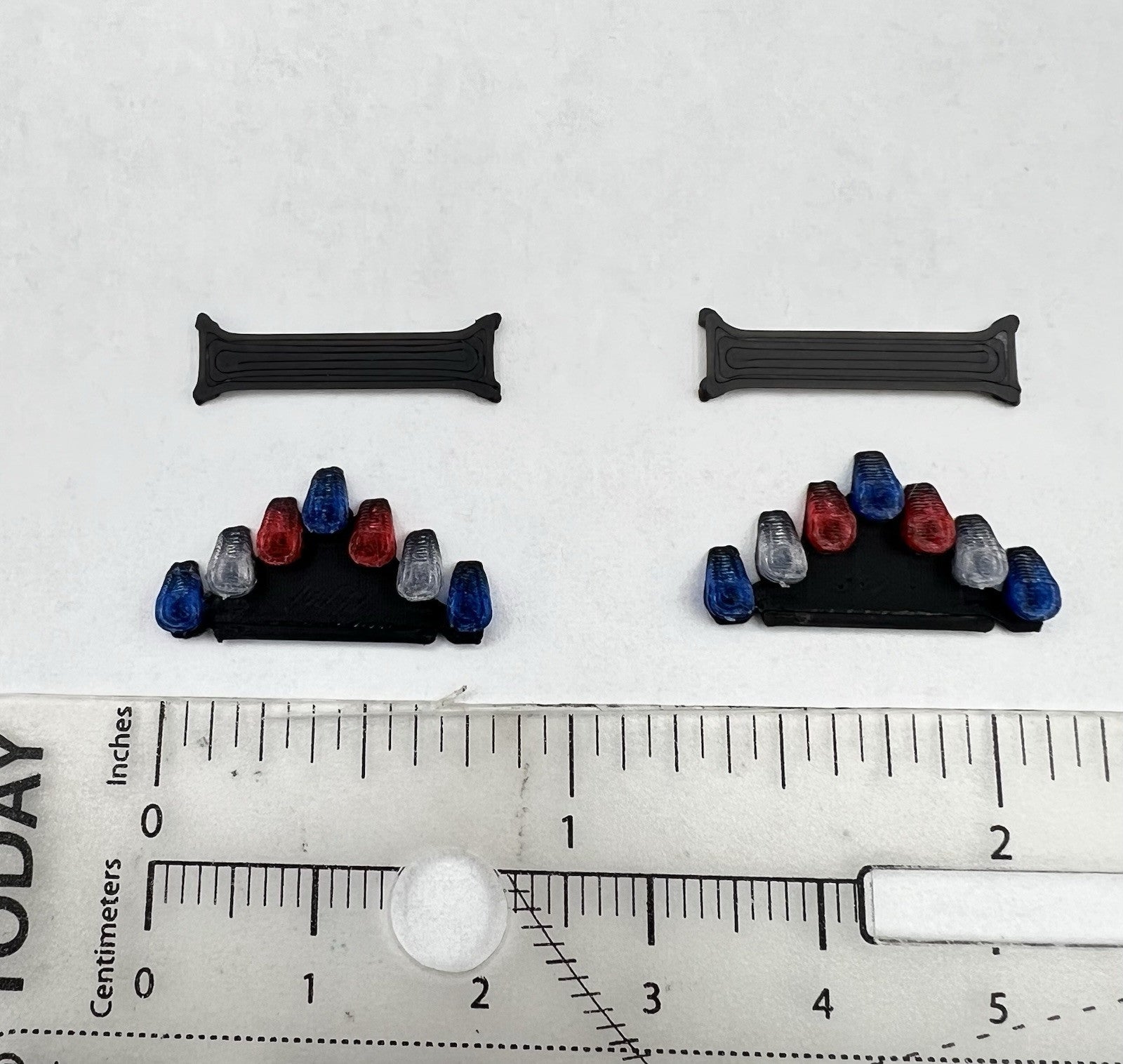2 Pack 1/64 Blue Red Vector Vision Lightbar Police Sheriff Fire State Patrol1
