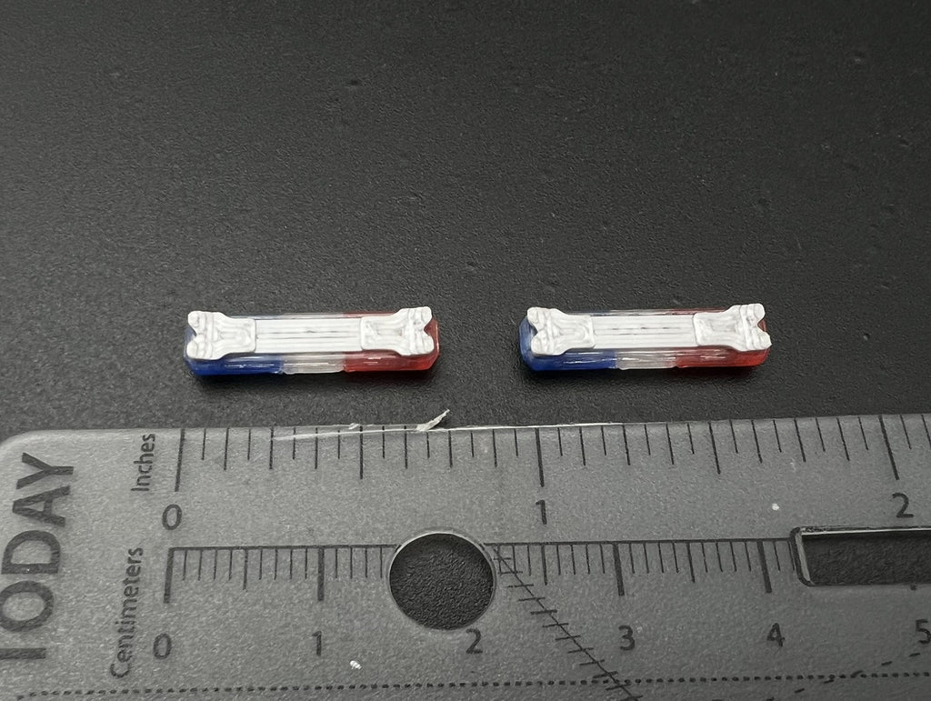 2 Pack 1/64 Code 3 MX7000 Blue Red Lightbar Greenlight Police Sheriff Patrol3