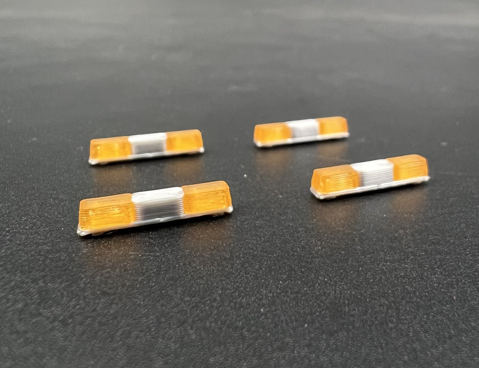 4 Pack 1/87 HO Amber Twinsonic Lightbar Work Truck Tow Security Construction4