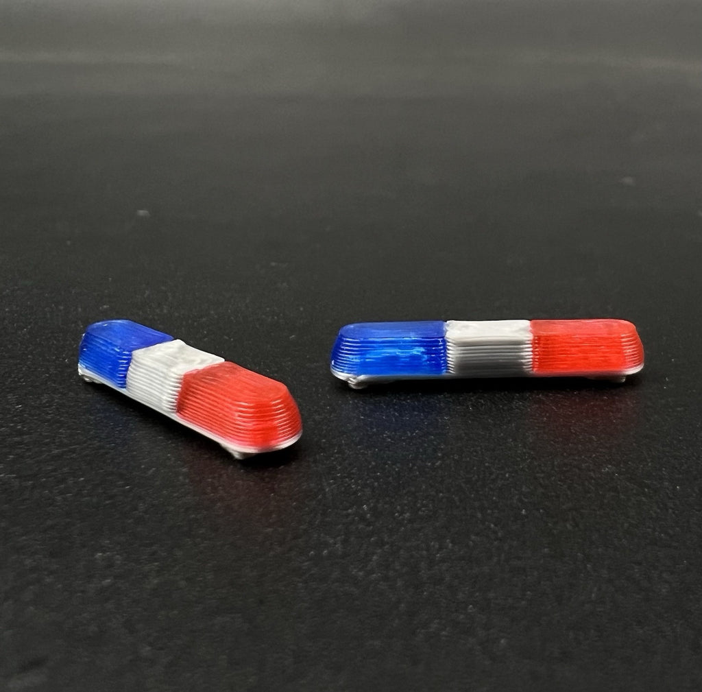 2 Pack 1/64 80H 90H 8000 Lightbar Blue Red Fire EMS Police Sheriff Car Truck7