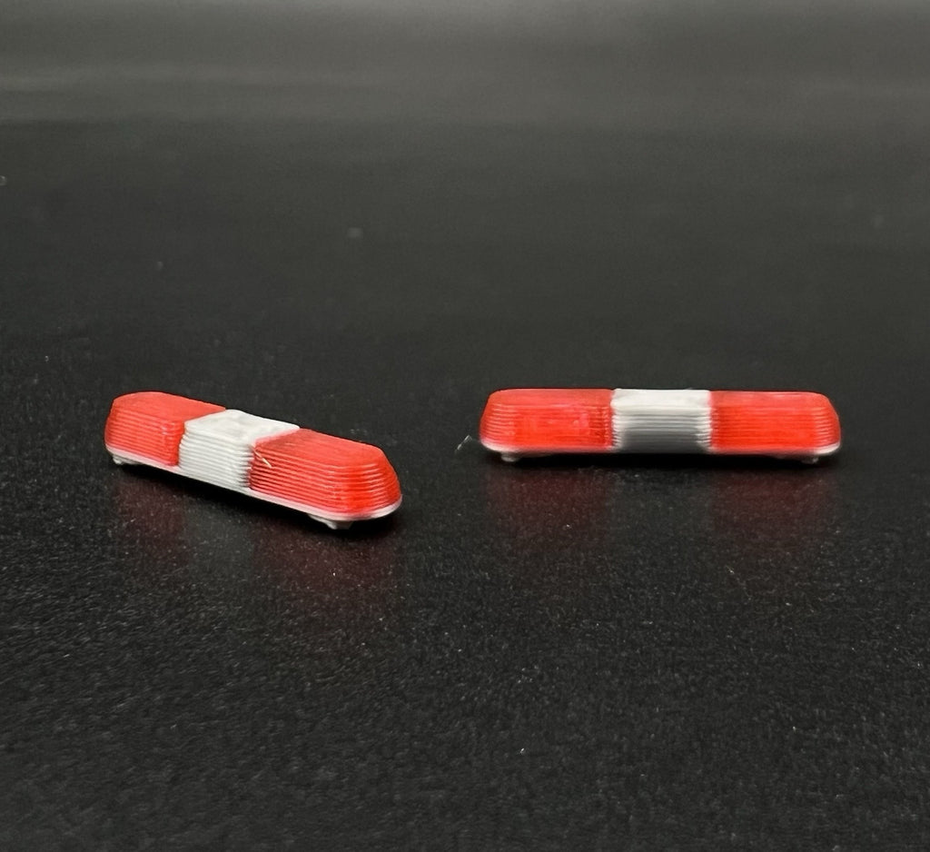 2 Pack 1/64 90H 8000 Lightbar Red Fire EMS Police Sheriff Car Truck Ambulance6
