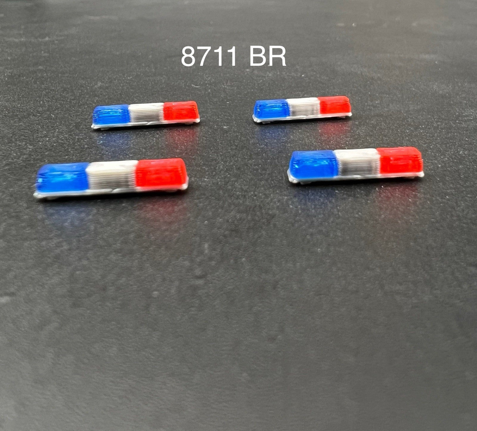 4 Pack 1/87 HO Blue Red Twinsonic Lightbar Police Sheriff State Highway Patrol0