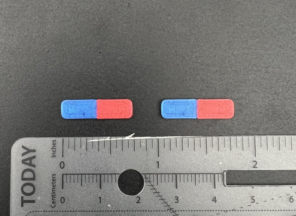 2 Pack 1/64 Blue Red LED Style Whelen Lightbar Greenlight Police Fire Ambulance1
