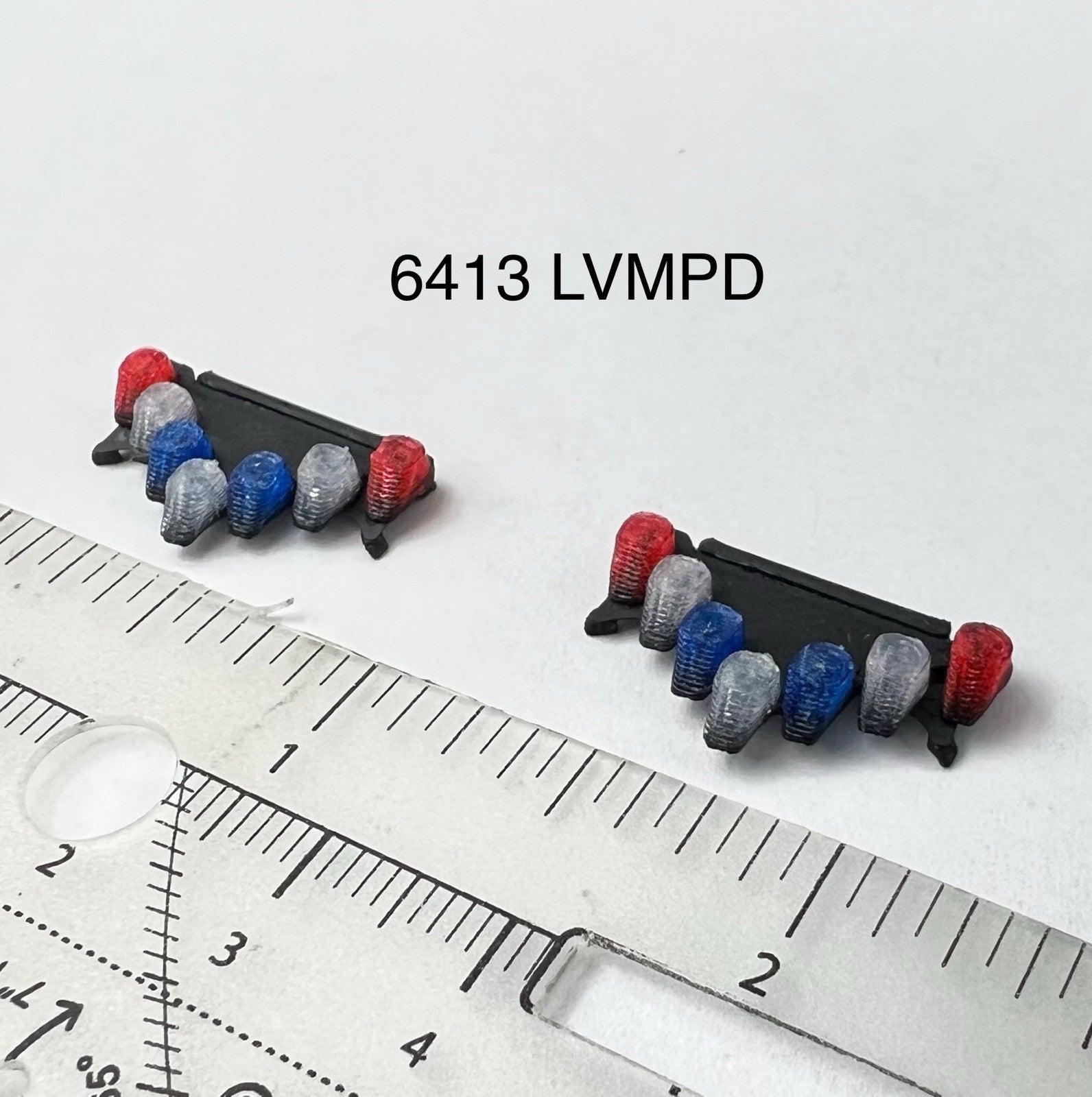 2 Pack 1/64 Blue Red Vector Vision Lightbar Las Vegas Metro Police LVMPD Style0